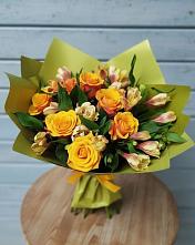 Букет цветов из:  Альстромерии и Розы в Арсеньеве