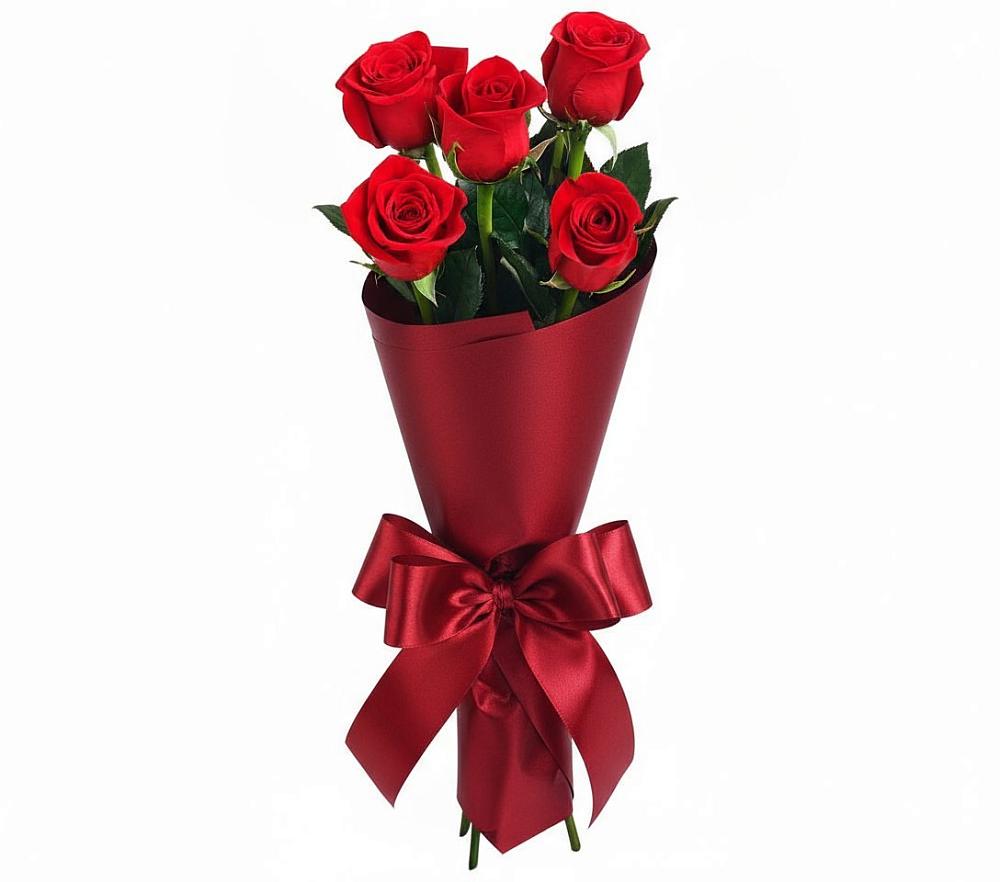 Букет 5 Красных роз Эдлесс Лав в Арсеньеве