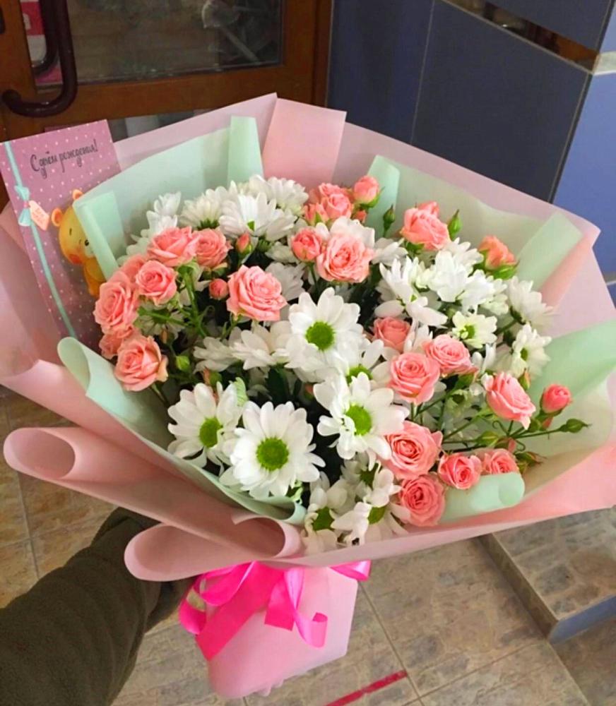 Букет цветов из: Розы и Хризантемы в Арсеньеве