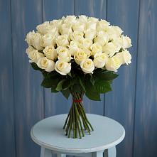 Букет 51 Белая роза Эдлесс Лав в Арсеньеве