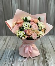 Букет цветов из:  Гвоздики, Розы и Хризантемы в Арсеньеве