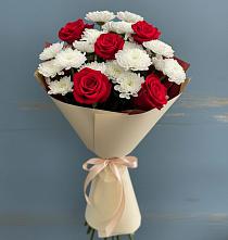 Букет цветов из:  Розы и Хризантемы в Арсеньеве