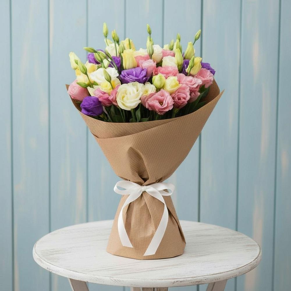 Букет цветов из: Лизиантусы в Арсеньеве