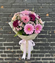 Букет цветов из:  Герберы и Хризантемы в Арсеньеве