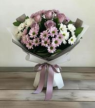 Букет цветов из:  Хризантемы и Розы в Арсеньеве