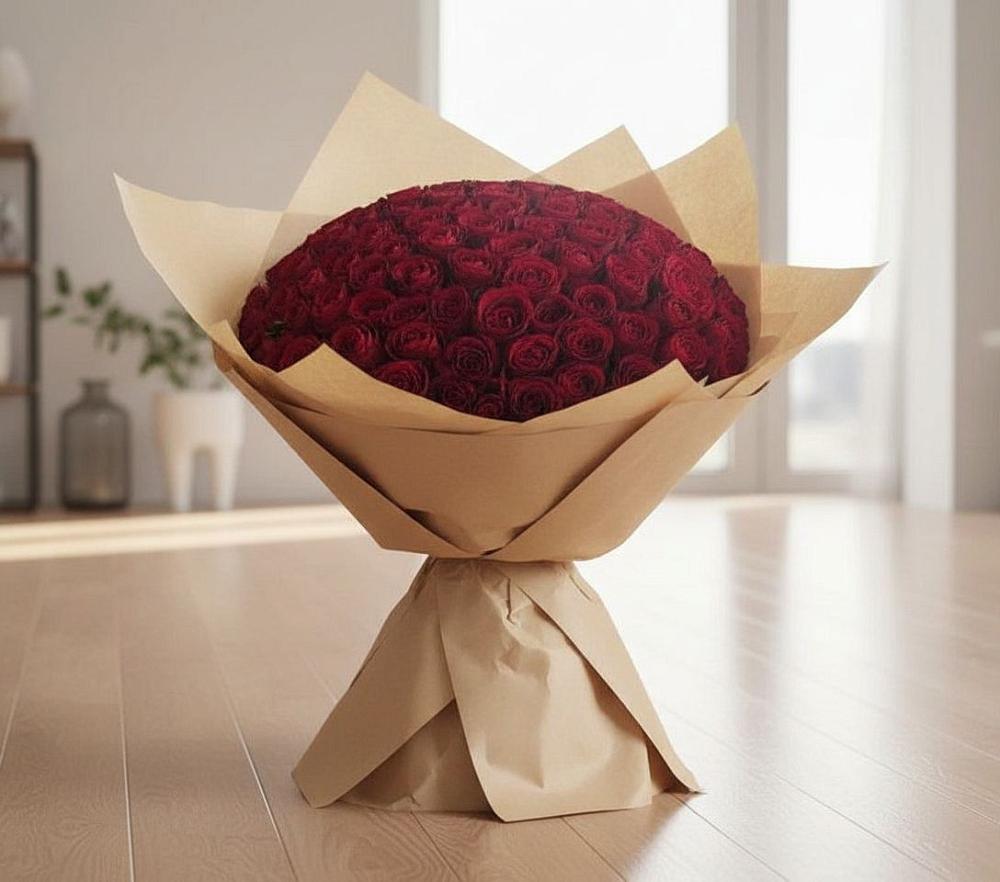 Букет 101 Красная роза в Арсеньеве