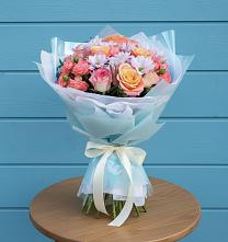 Букет цветов из:  Хризантемы и Розы в Арсеньеве