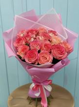 Букет 15 Розовых роз Равель #REPLACE_PRED# Арсеньеве